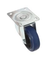 80mm - Blue Tyre - Swivel Plate Castor