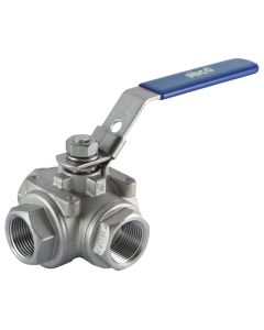 3 Way T Port Steel Ball Valve