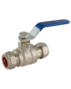 Compression Ball Valve Blue Lever Handle